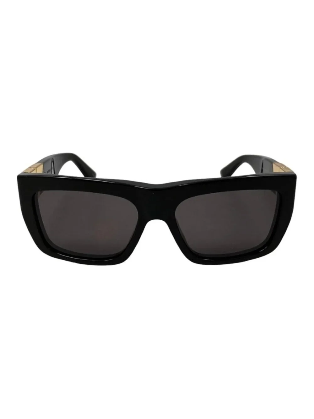 Bottega Veneta Sunglasses Square Frame BV Black Gold Eyewear